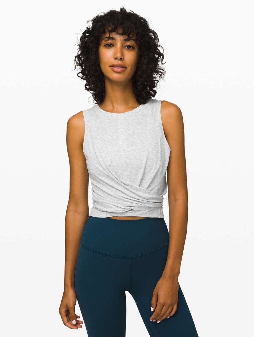 Lululemon Time to Restore Tank Heathered Core Ultra Light Grey
